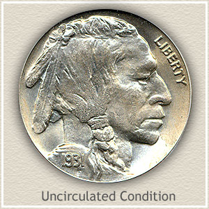 1931 Nickel Uncirculated Condition