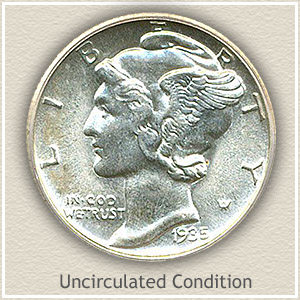 1935 Dime Uncirculated Condition