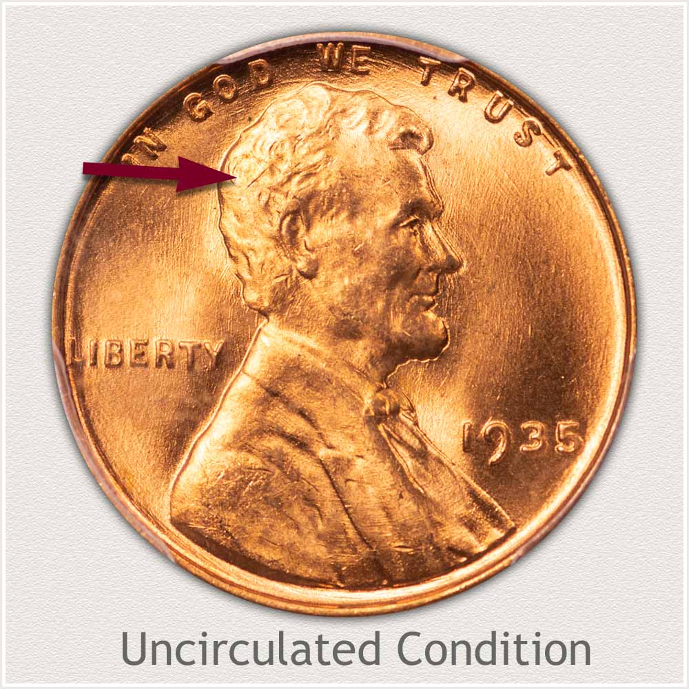 Uncirculated Grade 1935 Lincoln Penny