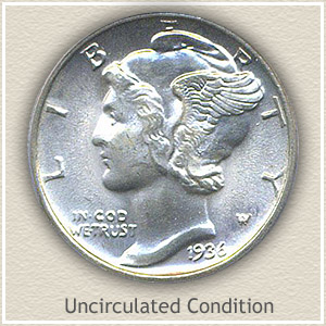 1936 Dime Uncirculated Condition