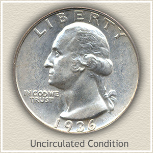 1936 Quarter Uncirculated Condition
