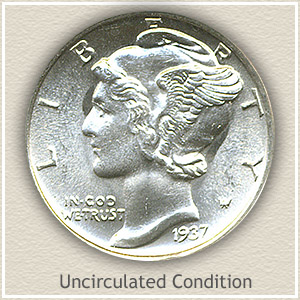1937 Dime Uncirculated Condition