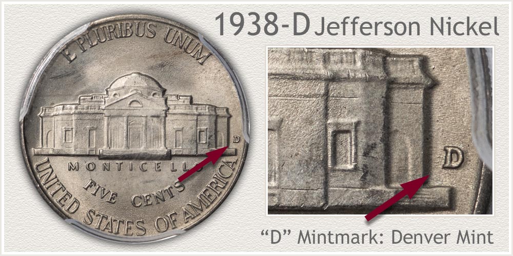 1938-D Jefferson Nickel