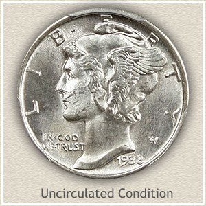1938 Dime Uncirculated Condition