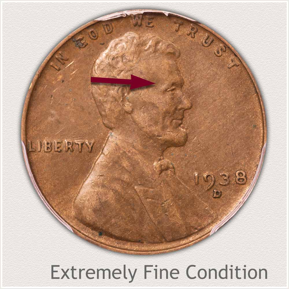 1938 Plain Lincoln Wheat Penny Number G18 in Fine condition    .... Thanks for looking