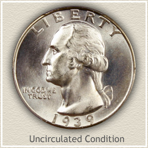 1939 Quarter Uncirculated Condition