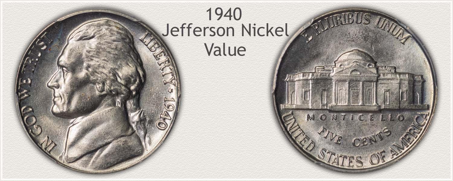 1940-P Jefferson Nickel  vg-f  'nice coin'