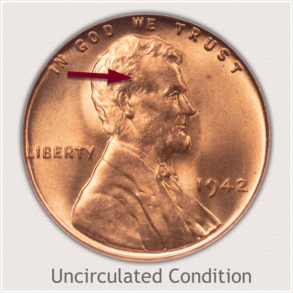 Uncirculated Grade 1942 Lincoln Penny