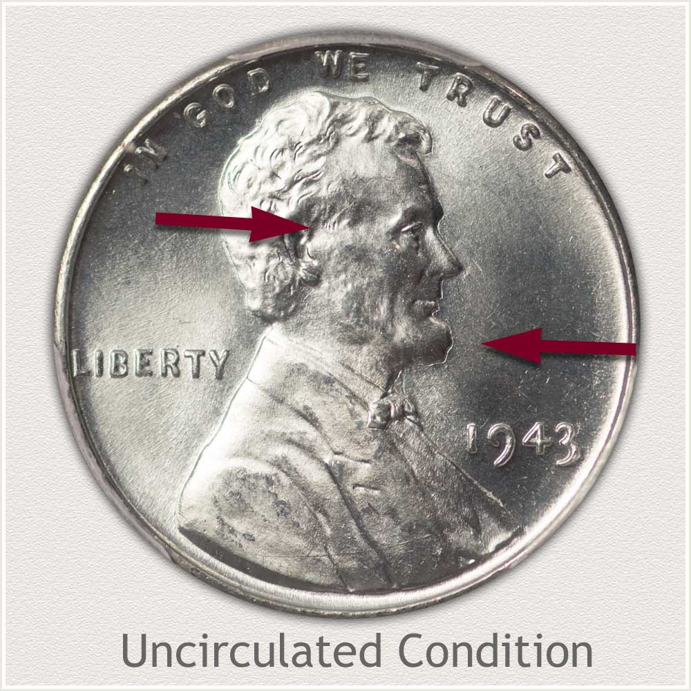 Uncirculated Grade 1943 Lincoln Penny