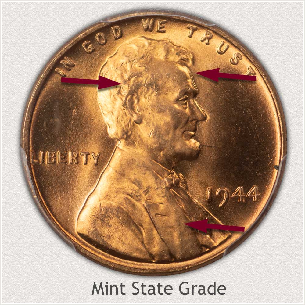 1944 Lincoln Cent Mint State Grade