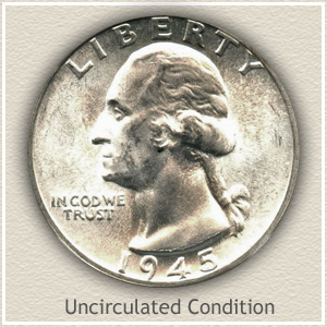 1945 Quarter Uncirculated Condition