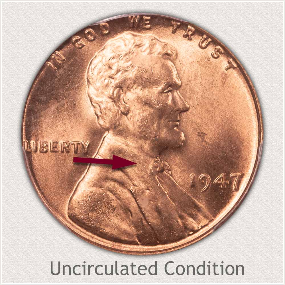 Uncirculated Grade 1947 Lincoln Penny