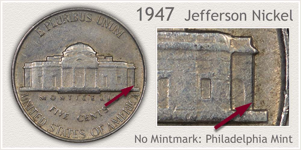 1947-P,D,S Jefferson Nickels 