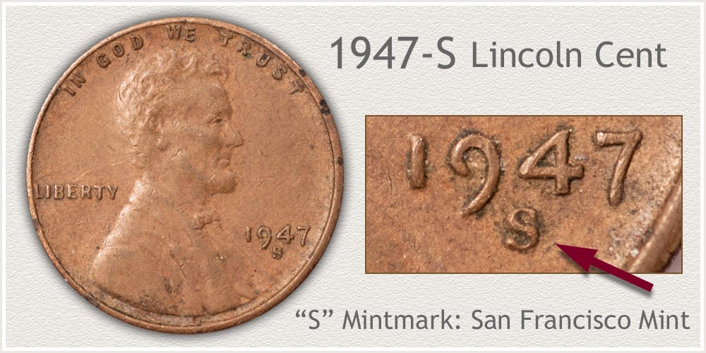 50 1947-D Lincoln Wheat Penny Shotgun Roll ~ BU Uncirculated RED ~ US Coins MQ 