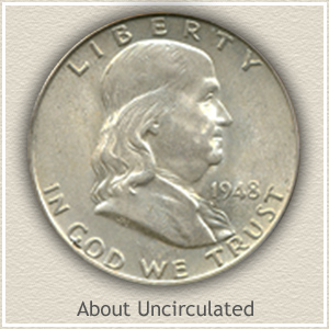 1950 franklin half dollar Better Date AU//BU