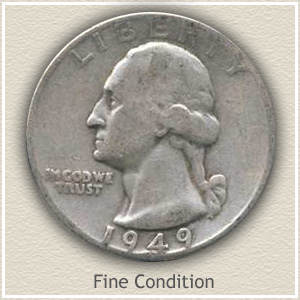 1949 Quarter Fine Condition