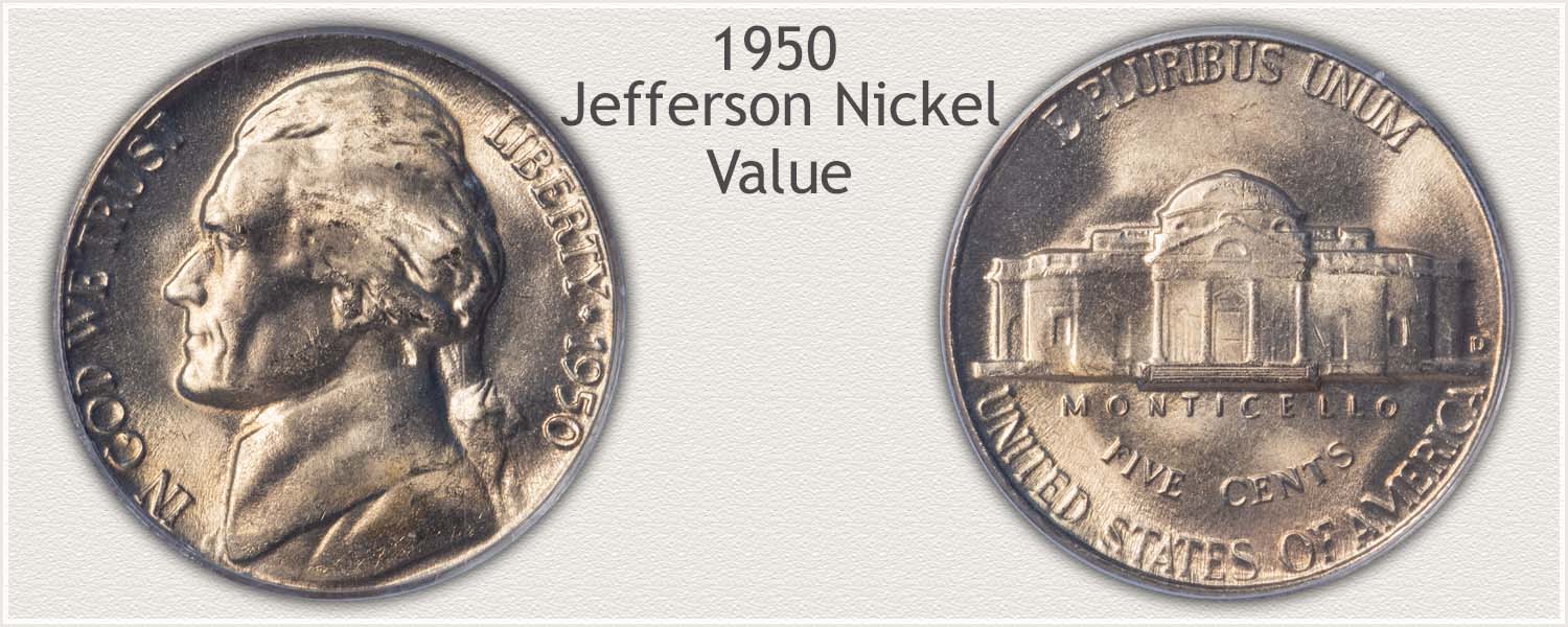 1950 Jefferson Nickel