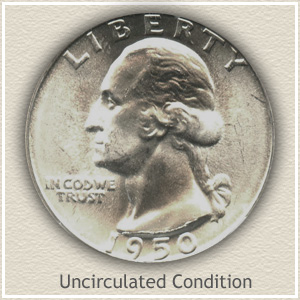 1950 Quarter Uncirculated Condition