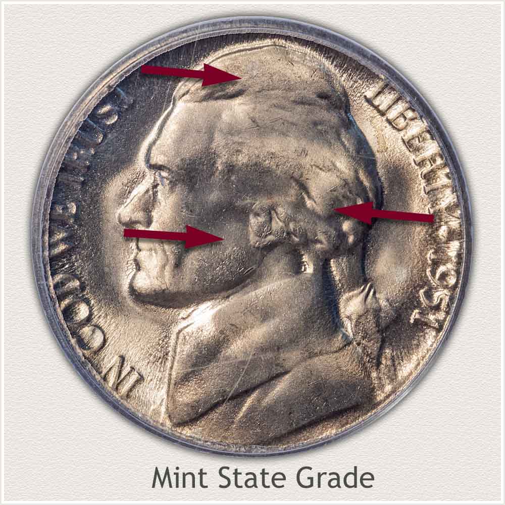 1951 Jefferson Nickel Mint State Grade