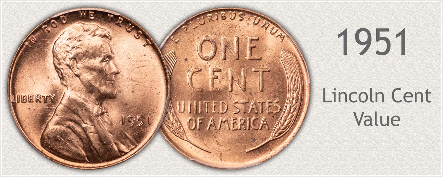 1951 D Lincoln  Wheat Penny  Nice  Red BU Coin 