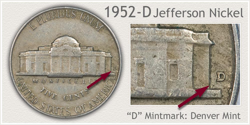 1952-D Jefferson Nickel
