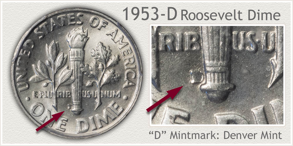 1953-D Roosevelt Dime