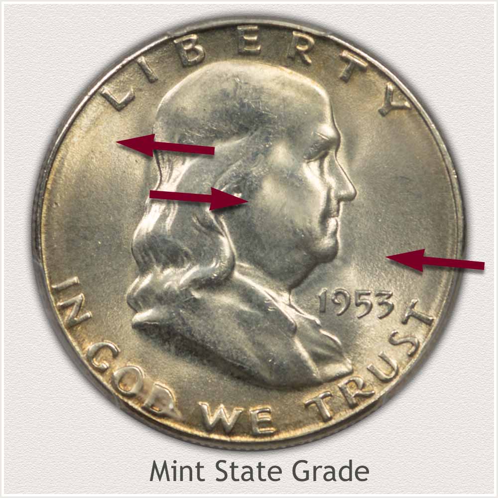 1953 Franklin Half Dollar Mint State Grade