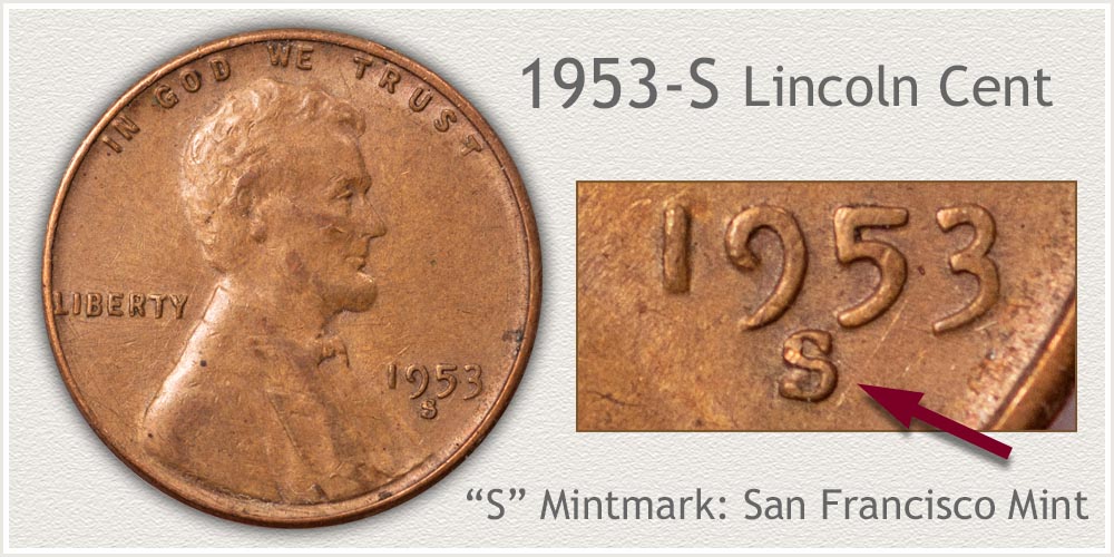 1953-S Lincoln Penny