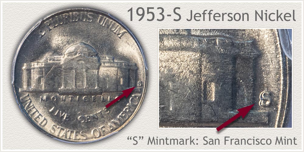 1953-S Jefferson Nickel
