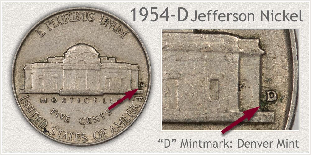 1954-D Jefferson Nickel