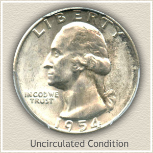 1954 Quarter Uncirculated Condition