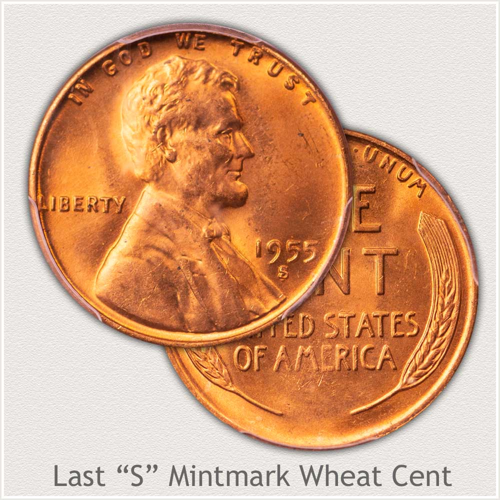 High Grade 1955-S Lincoln Wheat Penny