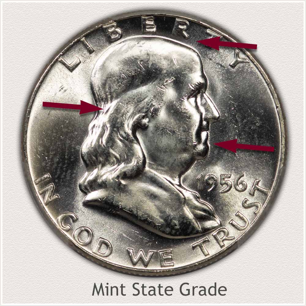 1956 Franklin Half Dollar Mint State Grade