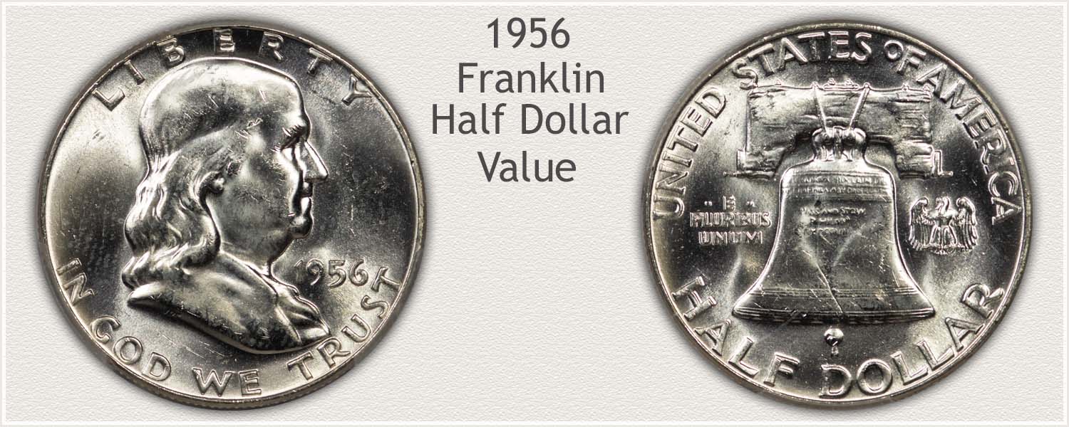 1956 Half Dollar - Franklin Half Series - Obverse and Reverse View