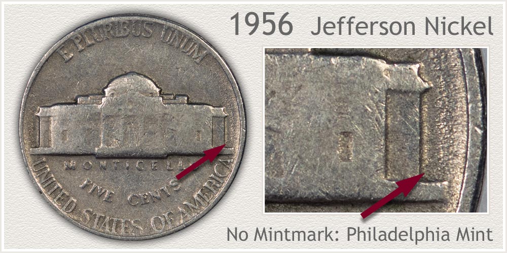 1956 D Jefferson Nickel Nickels Ungraded