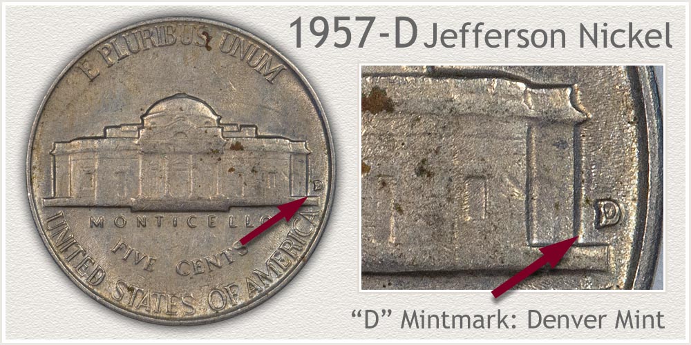 1957-D Jefferson Nickel