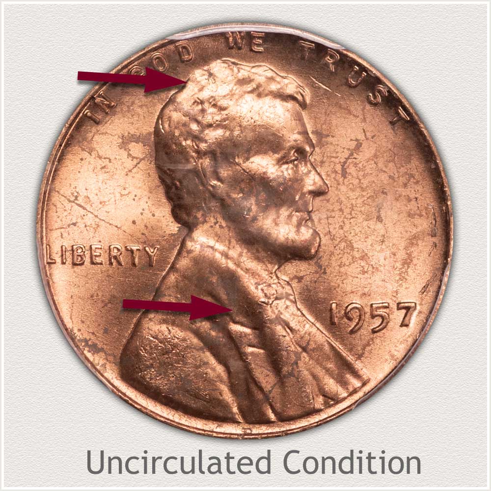 Uncirculated Grade 1957 Lincoln Penny