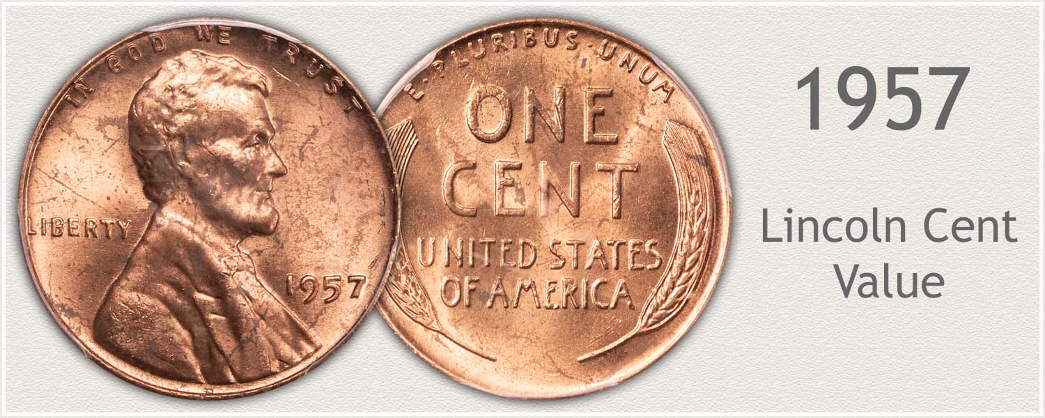 1957 P&D Lincoln  Wheat Pennies  RED BU 