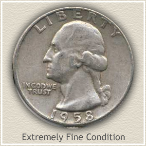 1958 Quarter Extremely Fine Condition