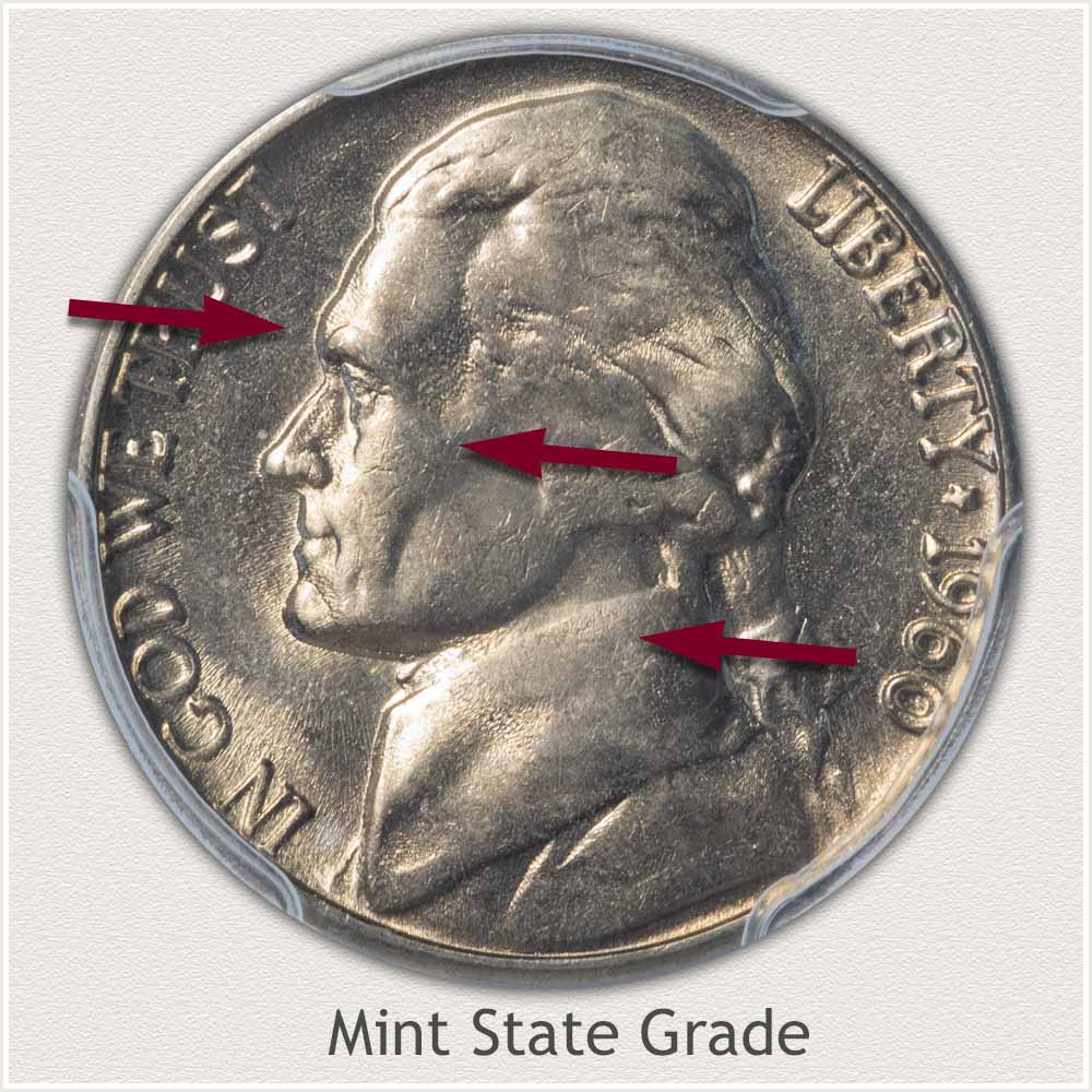1960 Jefferson Nickel Mint State Grade