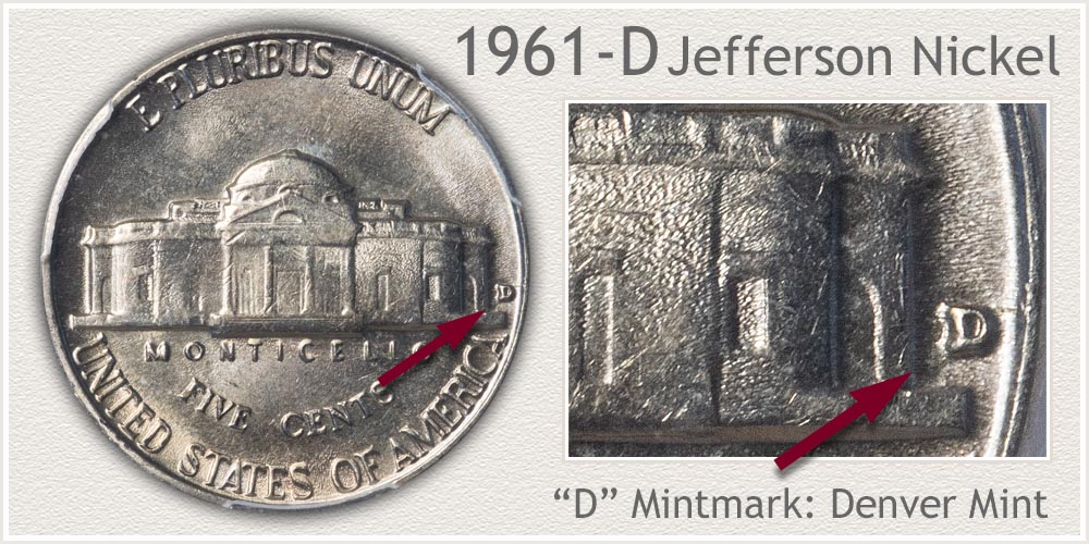 1961-D Jefferson Nickel