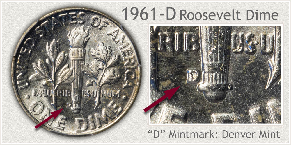 1961-D Roosevelt Dime