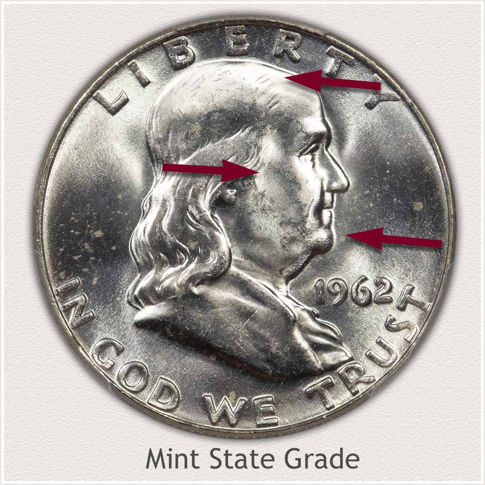 FROM OG ROLL 90% SILVER COIN 1 COIN 1962-D Franklin Half Dollar CHOICE BU 