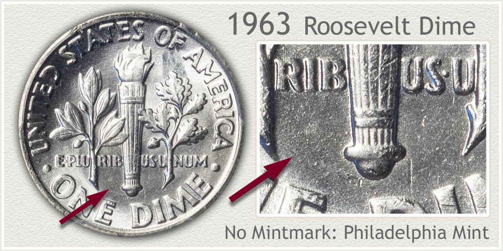 1963 Roosevelt Dime