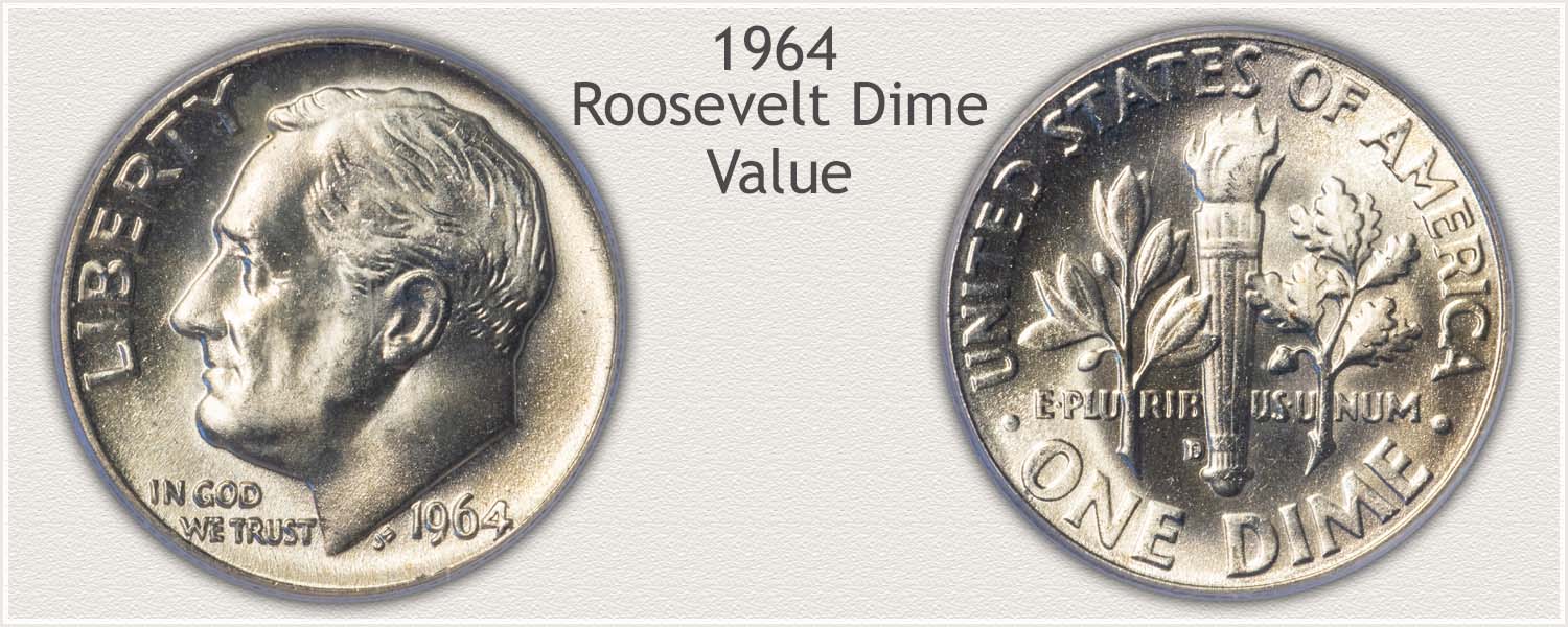 1964 Roosevelt Dime - Obverse and Reverse
