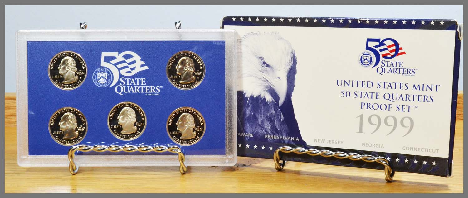 1999 State Quarter Proof 
set and Box