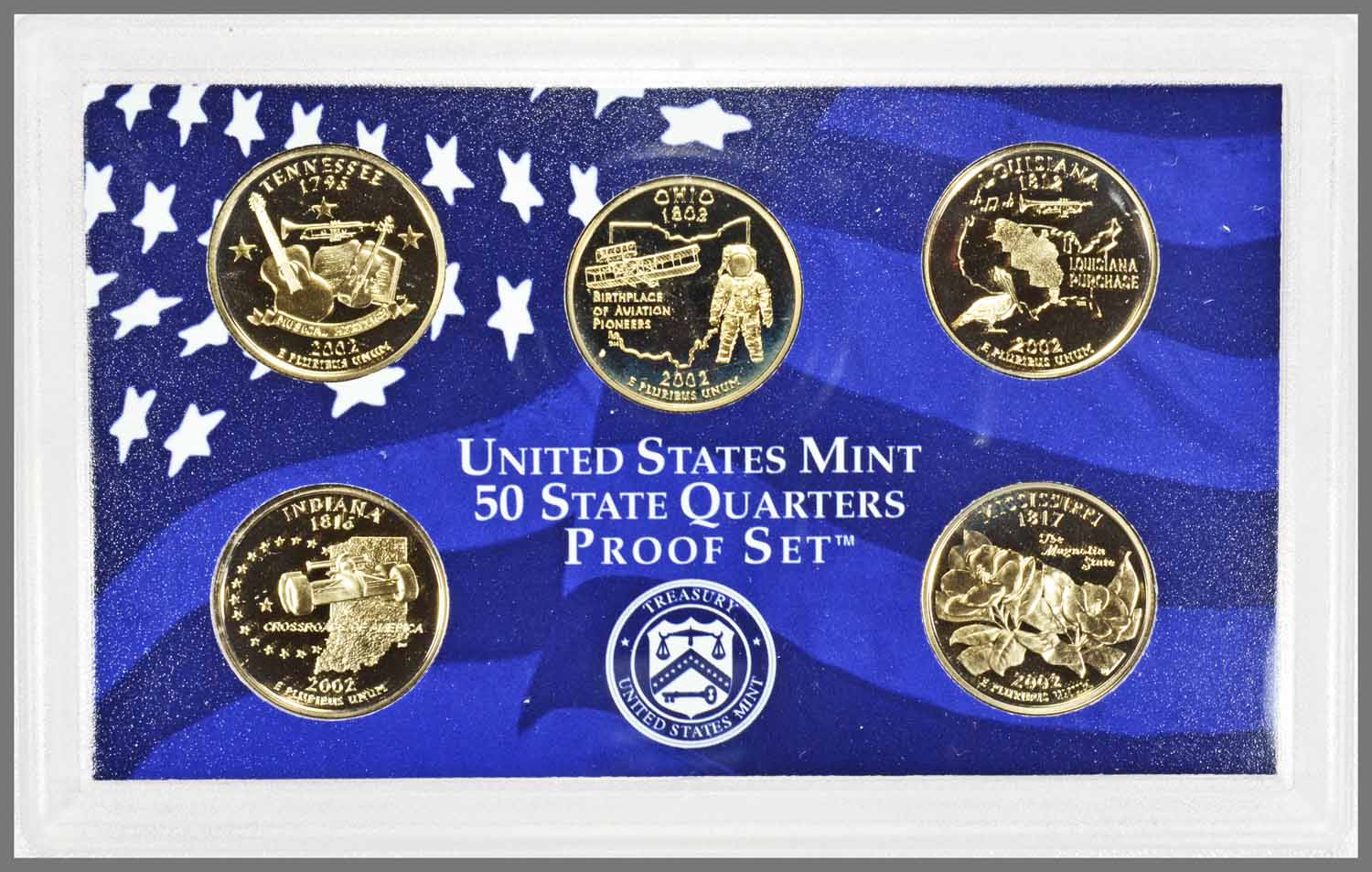 Mint Made STATE QUARTERS Proof Set in original BLUE box 2002  U.S 