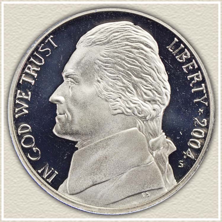 Obverse 2004 Peace Medal Nickel