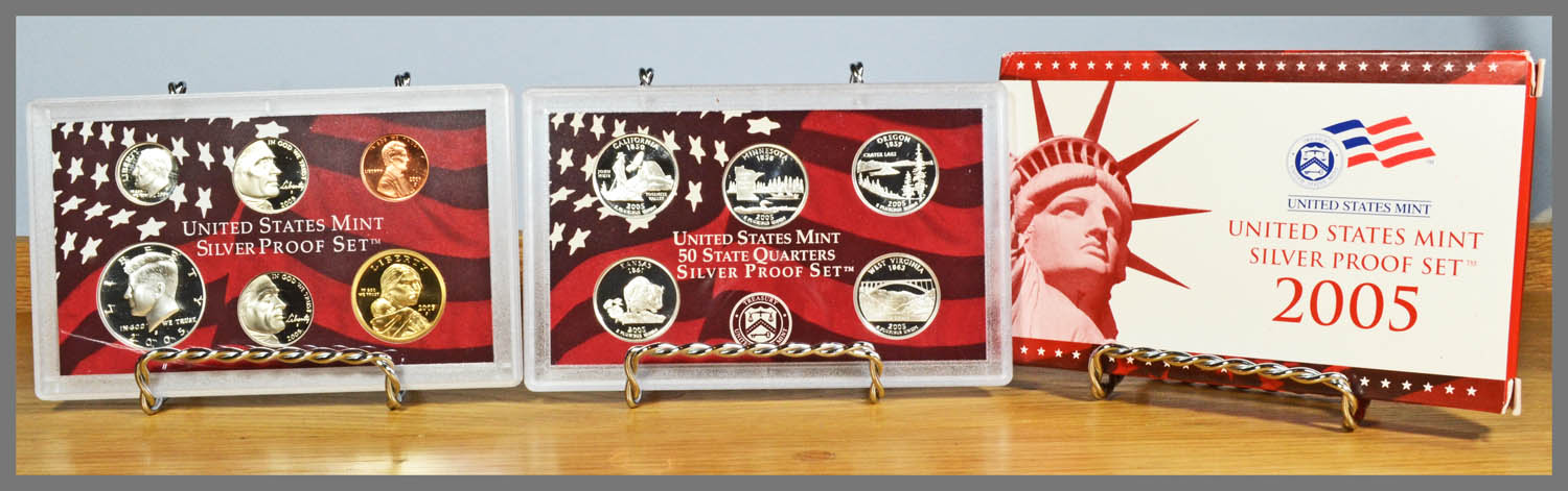 2005 Silver 11-Coin Proof Set and Package