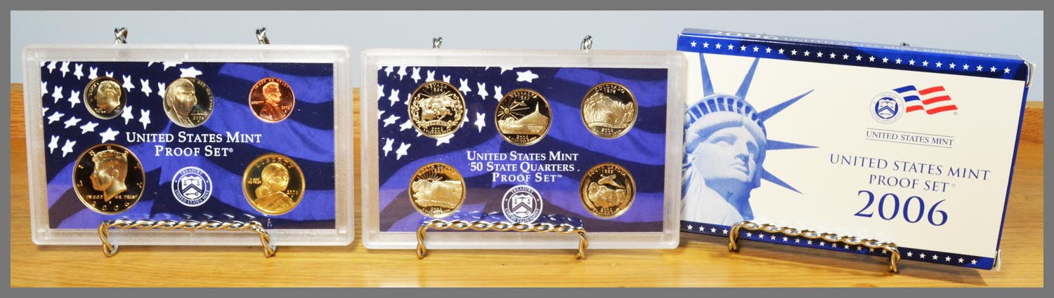 Proof 2006-US Mint set 10 coins with the S mint mark 
